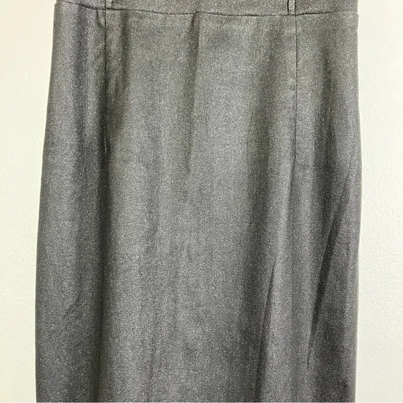 SOLD Collectif Black Glitter Maxi Prom Dress - Leather Look Mermaid Gown XS - Picture 12 of 16